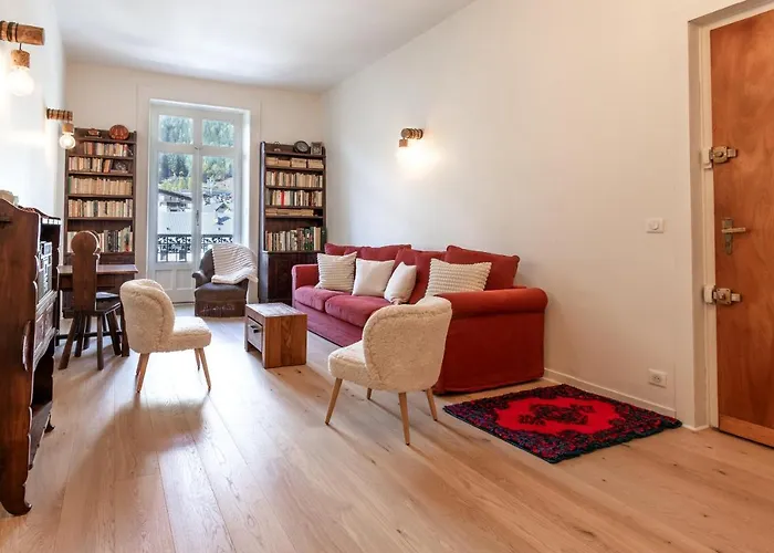 公寓 Majestic - 2 Pas Du Centre-ville Chamo 霞慕尼